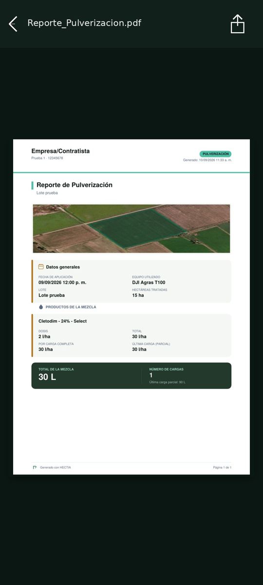 Reporte y presupuesto